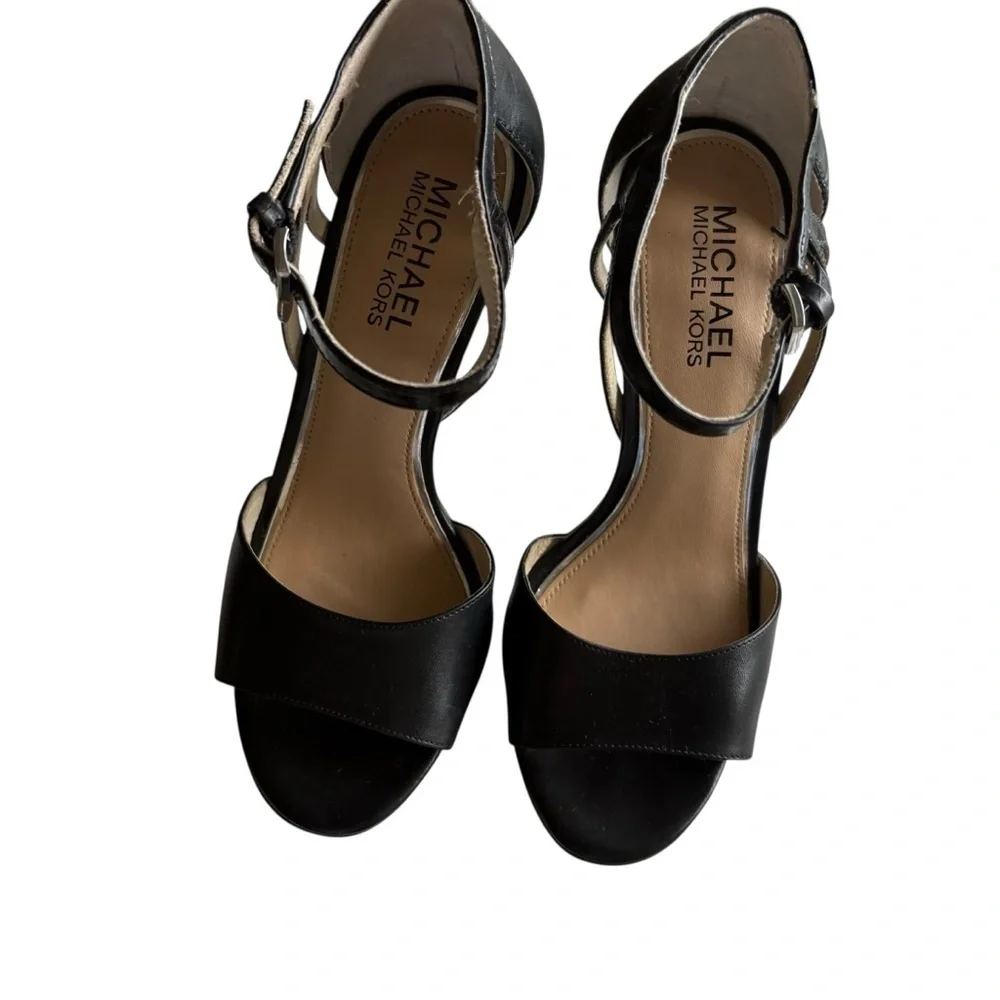 Michael Kors Black Open-Toe Heels